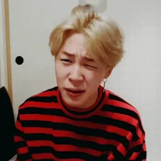 👀 Jimin kpop, จีมิน, bts, ไอดอล, นักร้อง, ผมบลอนด์ telegram sticker