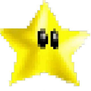 🌟 star, yellow, pixel art, pixelated, simple, cute telegram sticker