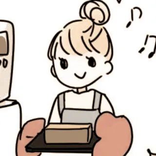 🦊 vrouw, bakken, koken, schort, eten, keuken telegram sticker