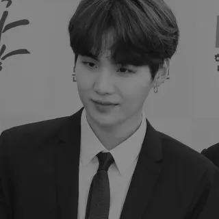 🌚 Suga K-Pop, BTS, Min Yoongi, Sänger, Promi, Porträt whatsapp sticker