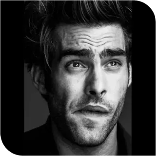 📎 portrait, man, face, black and white, actor, person telegram sticker