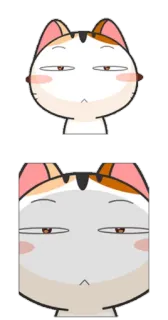 😒 gato, lindo, animal, pegatina, dibujos animados, gatito telegram sticker