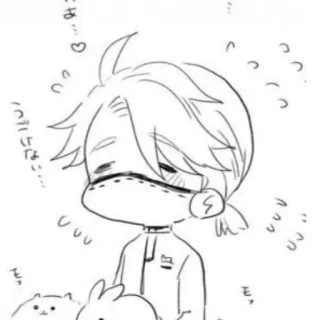 👐 は…♡ Anime, Cartoon, Niedlich, Japanisch, Skizze telegram sticker