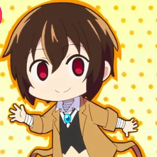 ☕️ Osamu Dazai Bungou Stray Dogs Аниме, Чиби, Дазай, Bungou Stray Dogs telegram sticker