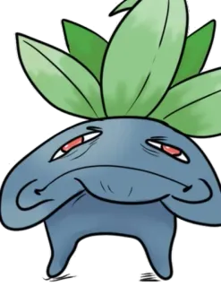 😟 Oddish Pokemon pokemon, oddish, grama, planta, videogame, anime telegram sticker