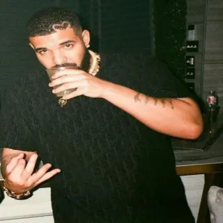 💡 Drake Drake, cantante, rapper, celebrità, gesto della mano telegram sticker