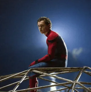☹️ Spider-Man super-herói, Marvel, Homem-Aranha, Tom Holland telegram sticker