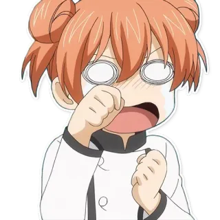 😭 anime, cartoon, girl, shocked, expression telegram sticker