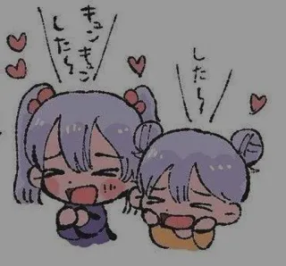 🌙 キュンきゅんしたら 可爱, 动漫, 卡通, 卡哇伊, 女孩, 情感, 友谊 telegram sticker