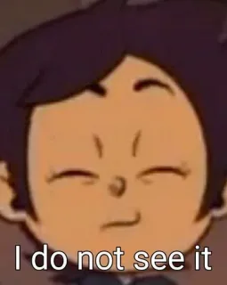 🌟 I do not see it Мультфильм, Смешной, Мем, Юмор, Выражение telegram sticker