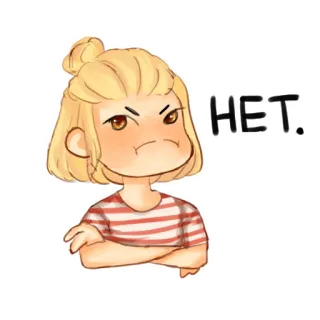 👎 HET disapproval, no, angry, cartoon, negative, russian telegram sticker