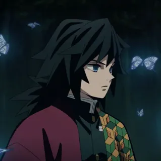 🌊 Giyu Tomioka Demon Slayer アニメ, 鬼滅の刃, 冨岡義勇, 冨岡, キャラクター, アニメーション whatsapp sticker