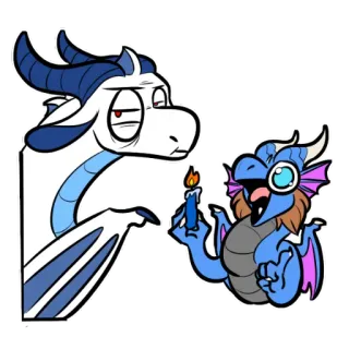 🎂 龙, 蜡烛, 卡通, 幻想, 可爱 telegram sticker