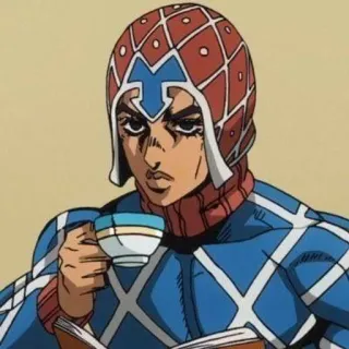 🤨 Guido Mista JoJo's Bizarre Adventure Аниме, JoJo's Bizarre Adventure, Манга, Персонаж, Гвидо Миста, Чай, Пить telegram sticker