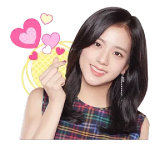 😍 Jisoo K-pop, Idol, Cantante, Blackpink, Corazón, Coreano telegram sticker