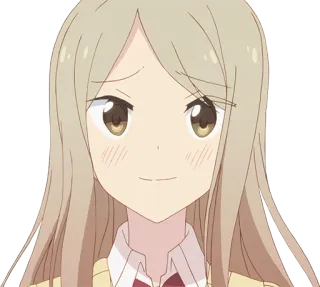 🤨 anime, personagem, menina, sorrindo, fofo, amigável telegram sticker