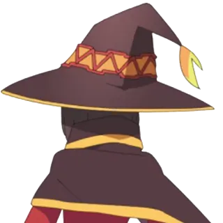 🙈 Megumin Konosuba Anime, Megumin, Konosuba, Maga, Sombrero, Mago, Chica anime telegram sticker