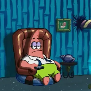 🍔 Patrick Star Spongebob Squarepants dessin animé, Patrick Étoile, Bob l'éponge, télé, animé, personnage, chaise telegram sticker