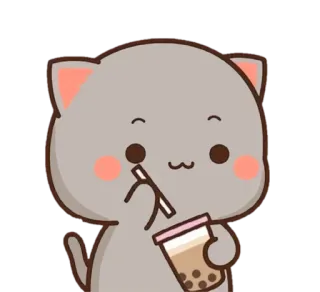 🧋 Katze, Bubble Tea, Tier, Getränk, süß telegram sticker
