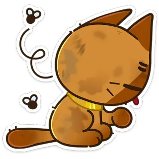 🤢 猫, 漫画, かわいい, ステッカー, 動物 telegram sticker