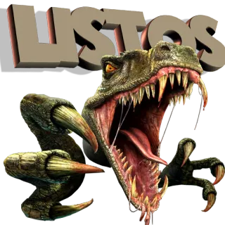 ✌️ LISTOS dinosauro, animale, denti, artigli, rettile, preistorico, pronti telegram sticker