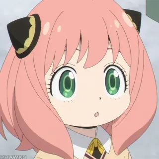 🍥 Anya Forger Spy x Family Anime, Spy x Family, Anya Forger, Dessin animé, Mignon, Fille telegram sticker