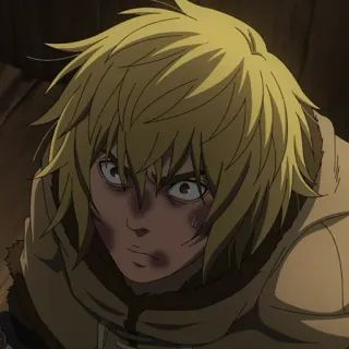 ⚔️ Thorfinn Vinland Saga Animé, Manga, Guerrier, Bataille, Norse, Cheveux Blonds, Ensanglanté, Blessé telegram sticker