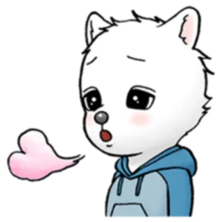 😶 Dessin animé, Animal, Triste, Mignon, Illustration, Kawaii telegram sticker