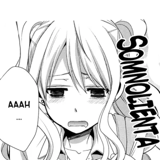 😴 AAAH Anime, Fille, Manga, Expression, endormi(e) whatsapp sticker