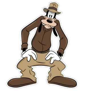 🏞 Goofy глупый, мультяшный персонаж, Дисней, смешной, юмор telegram sticker