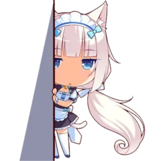 👀 Vanilla Nekopara Anime, Catgirl, Maid, Kawaii, Neko telegram sticker