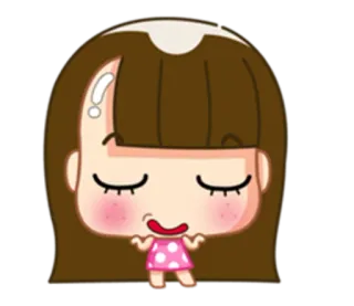🤷 cartoon, cute, girl, illustration, sticker whatsapp sticker