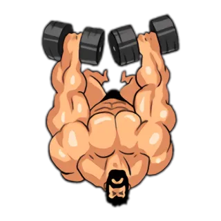 📈 Kulturystyka, Podnoszenie ciężarów, Fitness, Siłownia, Mięśnie, Trening telegram sticker
