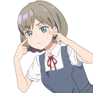 👀 Anime, Gadis, Seragam sekolah, Kartun, Lucu telegram sticker