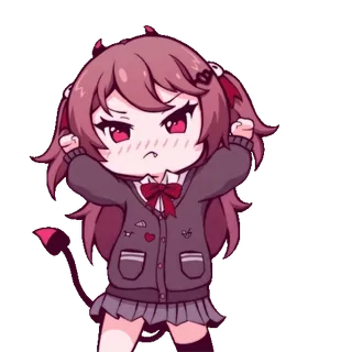 👿 Kokoa Shuzen Rosario + Vampire telegram sticker