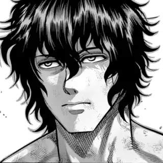 ⚫️ Anime, Manga, Personnage, Portrait, Illustration, Homme whatsapp sticker