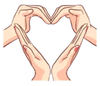 ❤ corazón, manos, amor, gesto telegram sticker