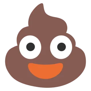 💩 emoji, poop, cartoon telegram sticker
