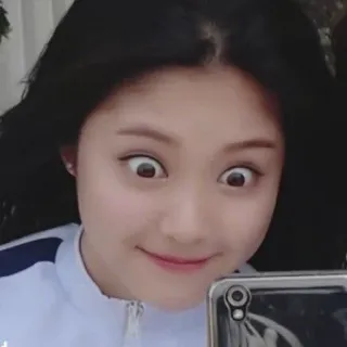 😱 pessoa, mulher, selfie, rosto, olhos, expressão, retrato telegram sticker