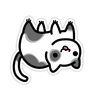 🙃 gato, fofo, animal, caprichoso, adesivo, desenho animado, brincalhão telegram sticker
