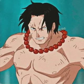 🔥 Ace One Piece anime, one piece, ace, personaggio, animazione telegram sticker