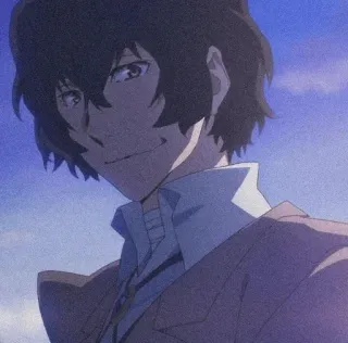🎐 Osamu Dazai Bungo Stray Dogs anime, manga, bungo stray dogs, dazai osamu, osamu dazai, character telegram sticker