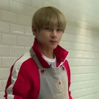 🍀 V kpop, bts, 歌手, 厨师, 围裙 telegram sticker