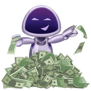 💸 robot, soldi, contanti, ricchezza, finanza, tecnologia, intelligenza artificiale telegram sticker
