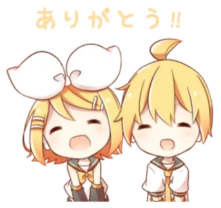 💭 ありがとう！！ Anime, Lucu, Terima kasih, Kawaii, Chibi telegram sticker