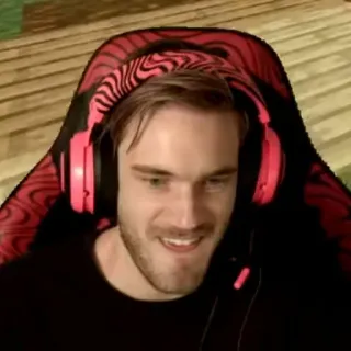 😬 PewDiePie PewDiePie, YouTube, gaming, streamer telegram sticker