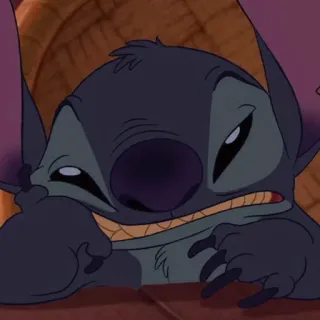 😠 Stitch disney, cartoon, alien, blauw, stitch telegram sticker