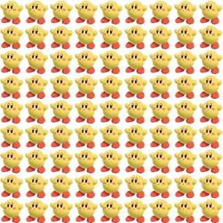 🎉 Kirby Videospiel, Charakter, niedlich, gelb whatsapp sticker