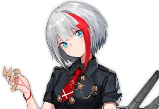 ❔ Anime, Gadis, Seragam, Militer, Kapal, Merah telegram sticker