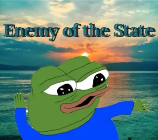 🤗 Pepe the Frog Enemy of the State Mème, Pepe, Grenouille, Ennemi de l'État whatsapp sticker
